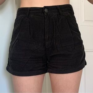 AE Black Corduroy Shorts